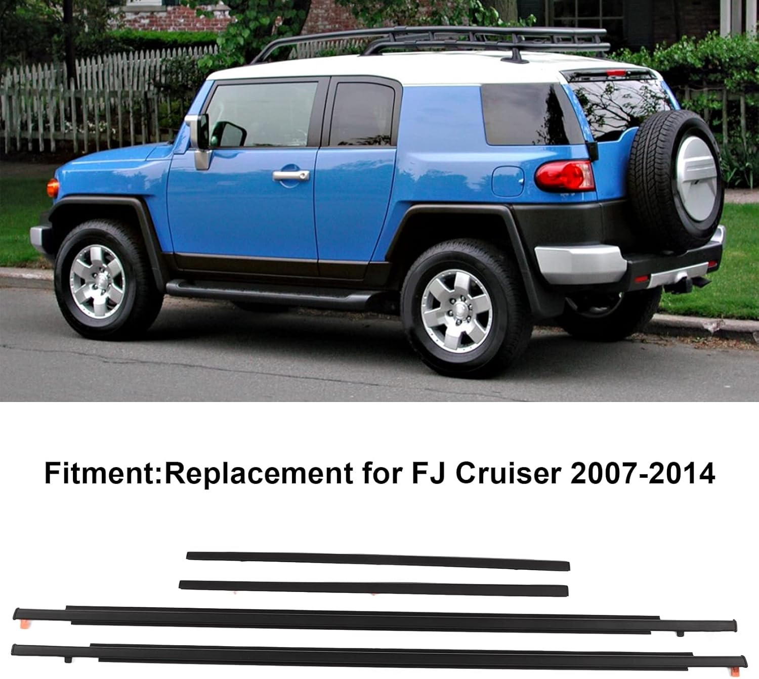 68161-35073, FJ Cruiser 2007-2014 Car Replacement Flexible Rubber Front & Rear Window Molding image number 5