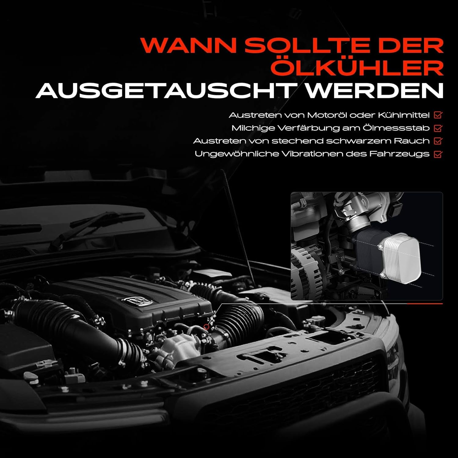 Frankberg Oil Cooler Engine Oil Cooler Engine Oil Cooler Replacement # 021117021B image number 4