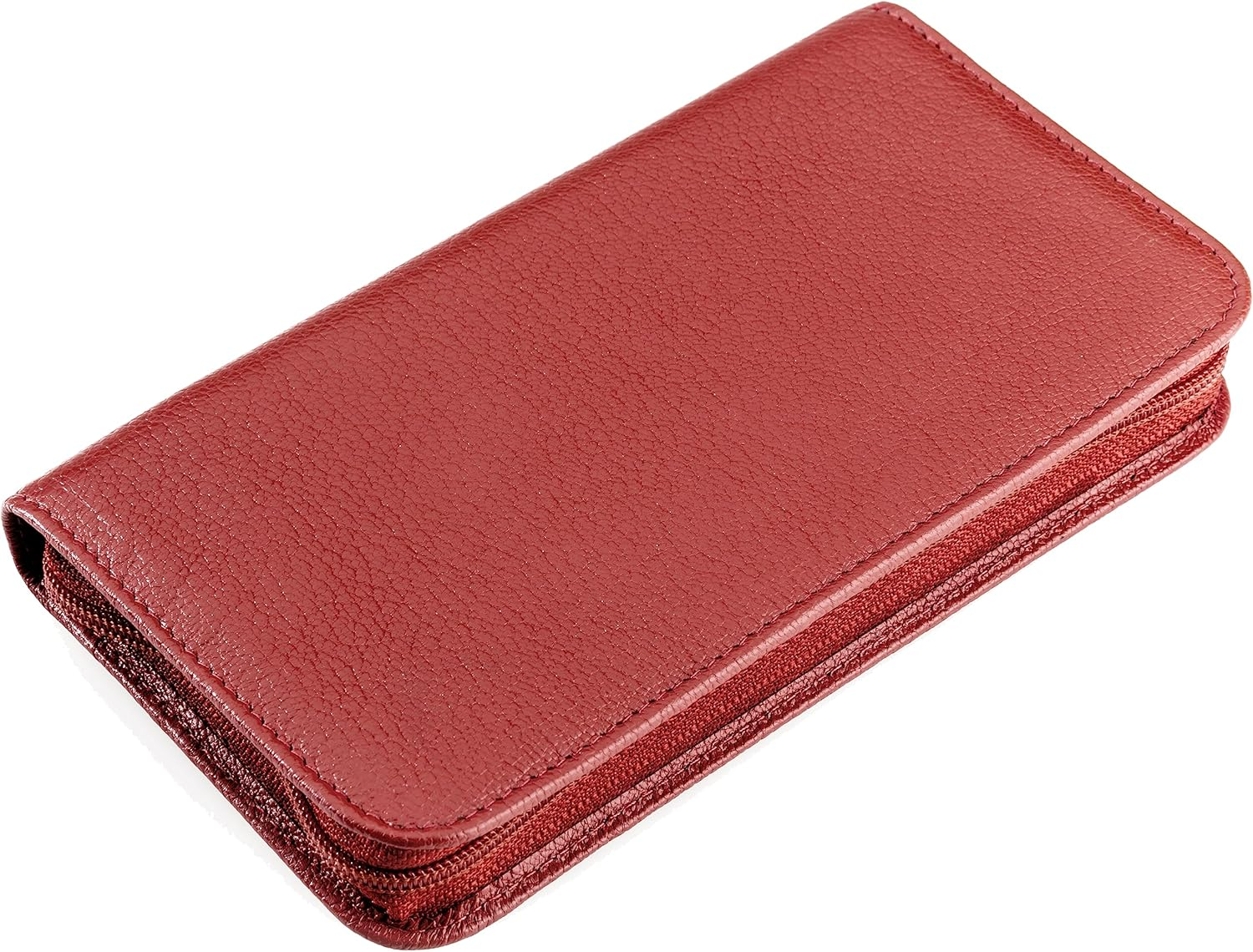 Nail Set "PAN" Empty Leather Red for Scissors, Files, Tweezers, Pushers image number 1