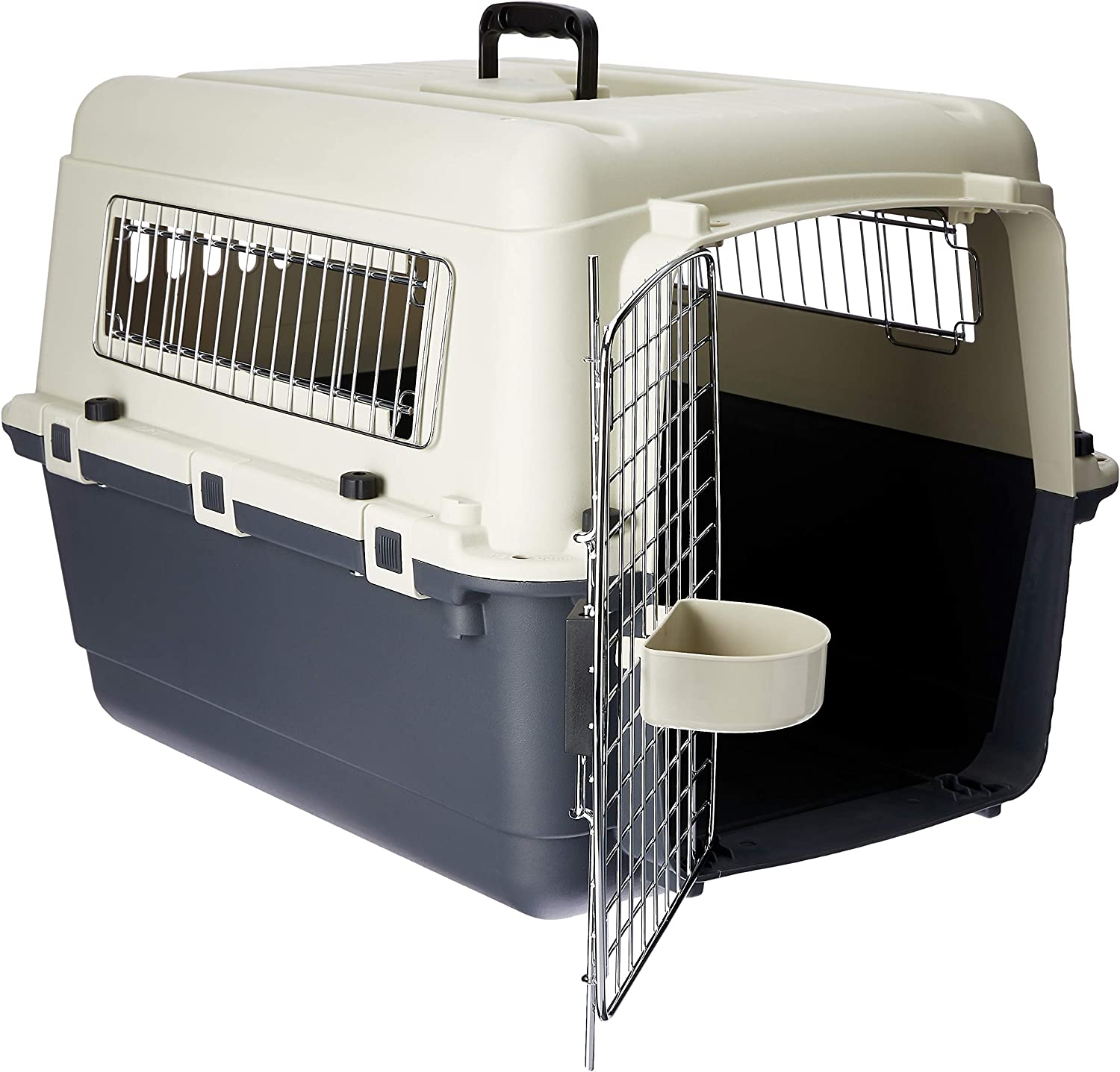 Playmate Air Traveller Dog Carrier, Medium - White & Grey, 67 X 51 X 51Cm, 10Kg, Air Travel, Road Trips, Vet Visits image number 1