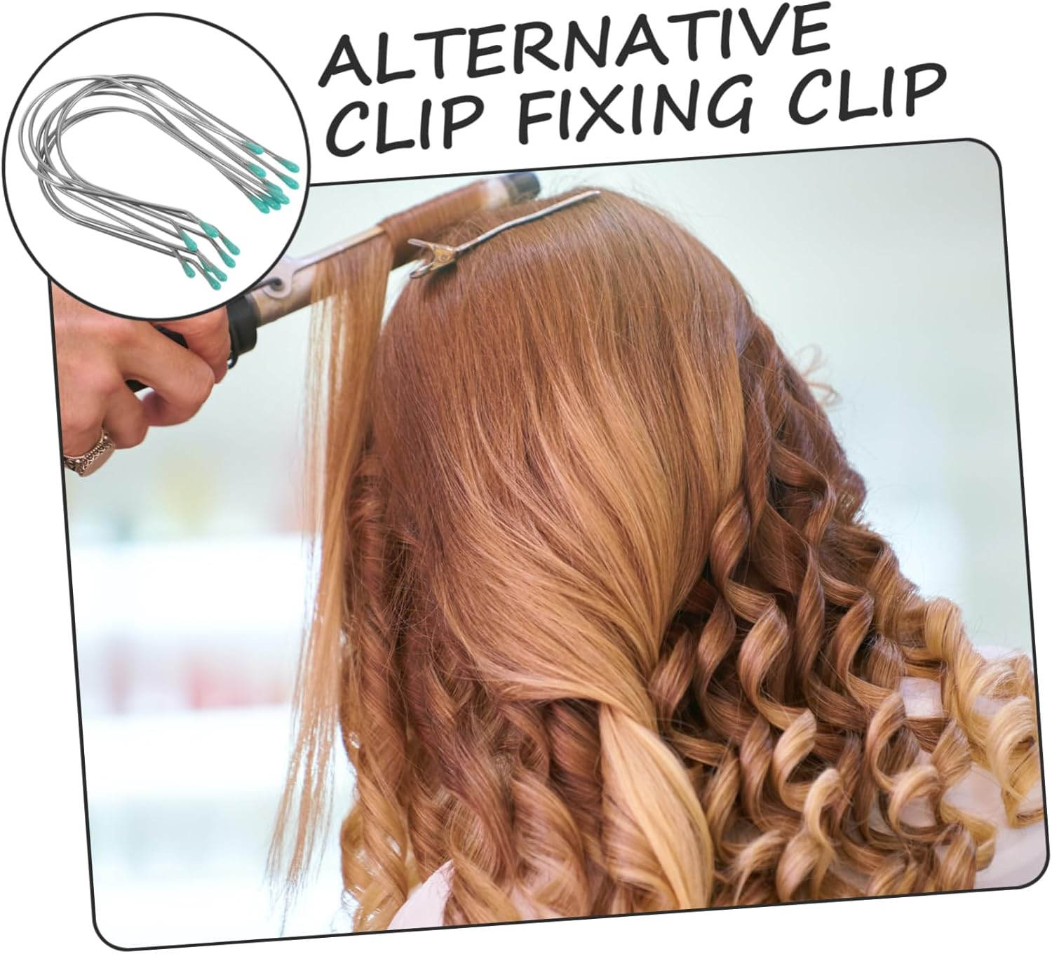 BESTYASH 8Pcs Hot Roller Clips for Electric Rollers U-Shape Curler Accessories Compatible Jumbo and Medium Hair for Salon Styling