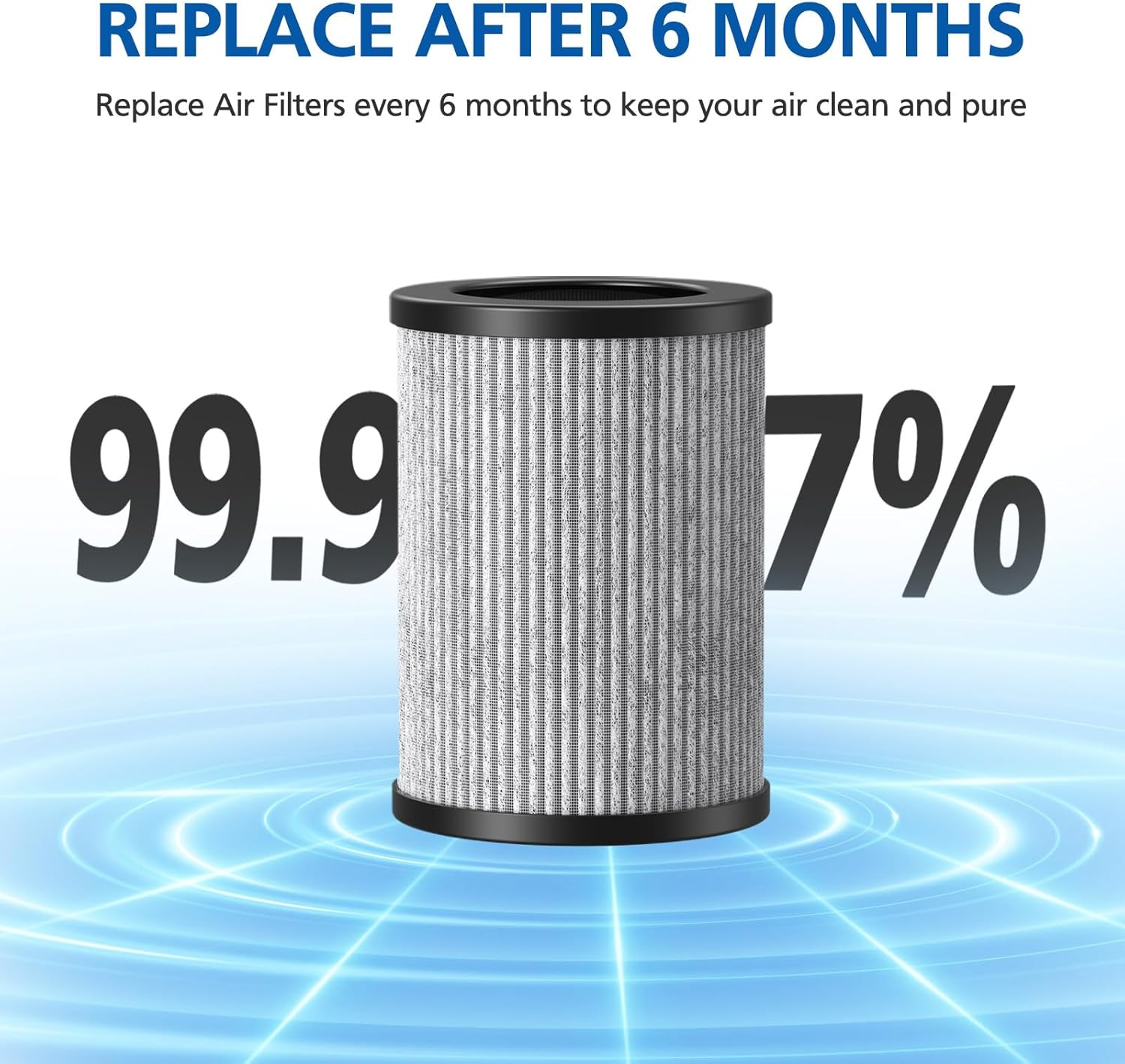 4 Pack Replacement Filters Compatible with Pure Enrichment Purezone Mini Portable Air Purifier PEPERSAP image number 4