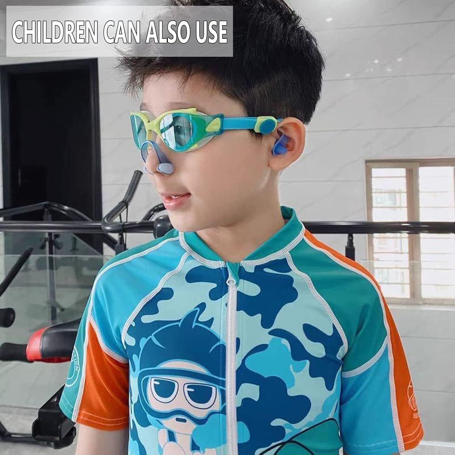 Waterproof Swimming Earplugs & Nose Clip Set 2Pcs Unisex Adult Swim Gear for Pool Snorkeling image number 6