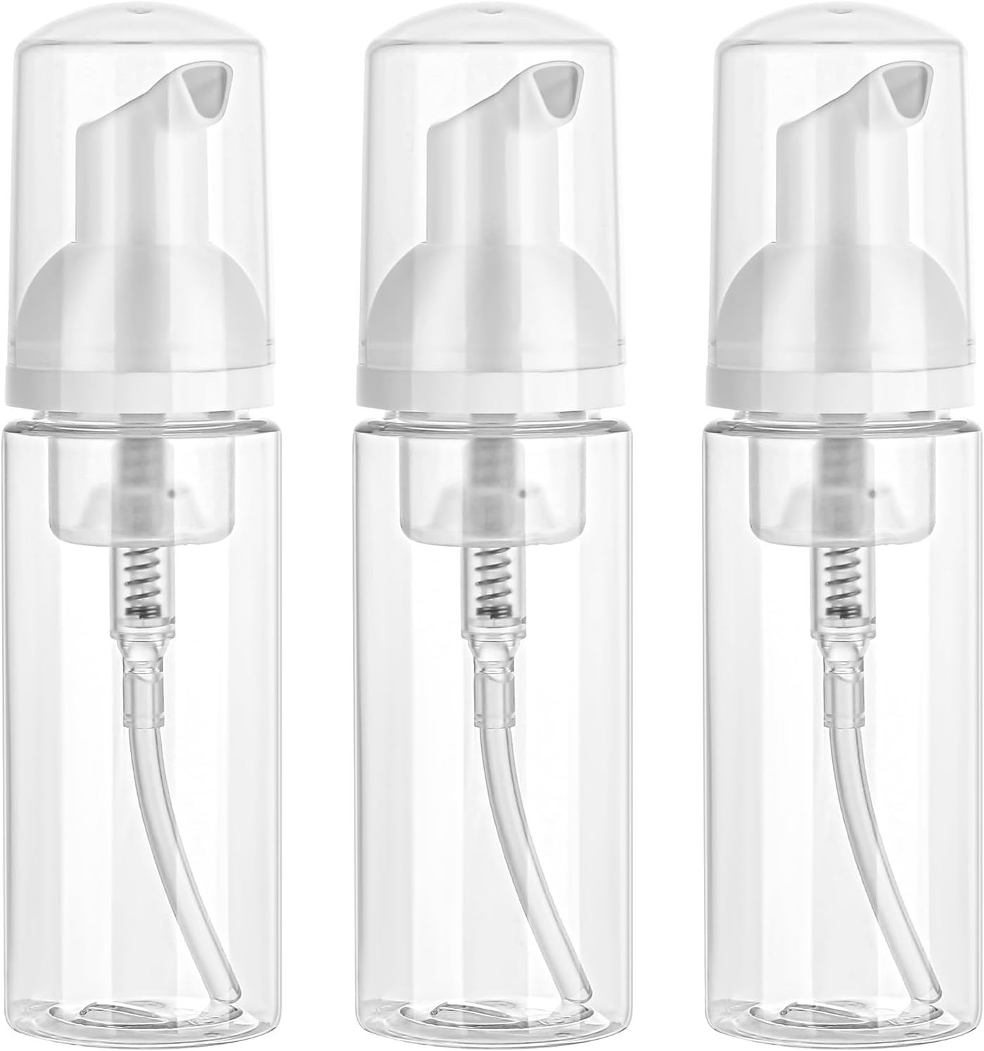 3 Pcs 2Oz Empty Travel Foaming Dispenser Soap Foam Bottle Foam Pump Bottle for Shampoo Hand Soap Lash Cleanser(Clear) image number 3