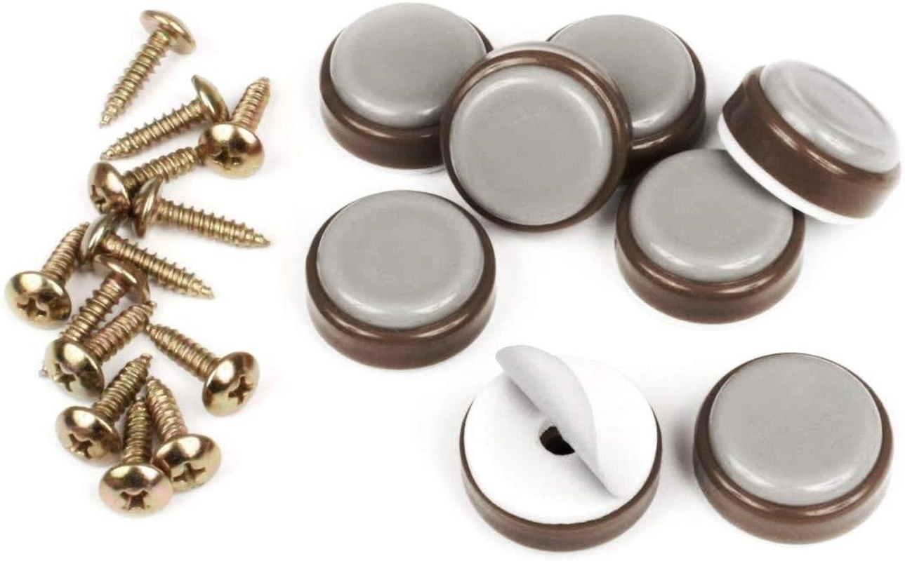 Slipstick CB255 1 Inch Floor Protector Chair Glides/Furniture Slider Feet (Set of 8) Self Stick or Screw on - Chocolate Brown - Caramel image number 7