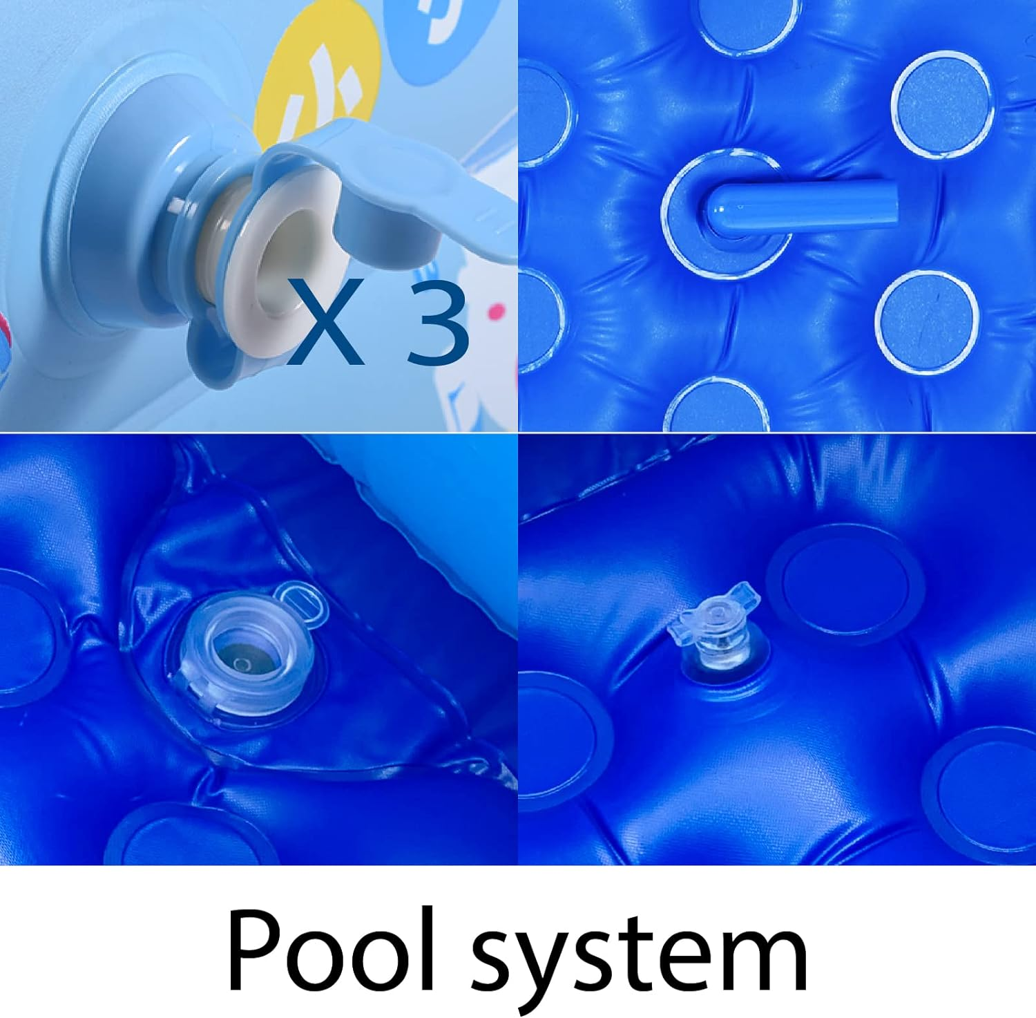 Inflatable Pool for Indoor or Outdoor, 59"&times;43"&times;20" Summer Fun, Kids Pool with Inflatable Soft Floor, Ball Pit image number 6