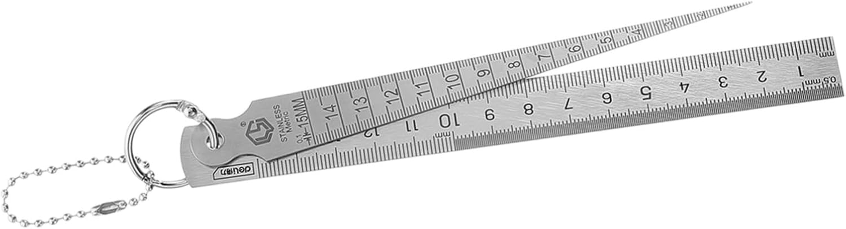 Luxshiny Stainless Steel Gap Measurement Tool Tapered Feeler Gauge for Automotive Use Precision Measuring of 1-15Mm Gaps for Bolt and Wire Thickness Portable 1-Pack image number 4