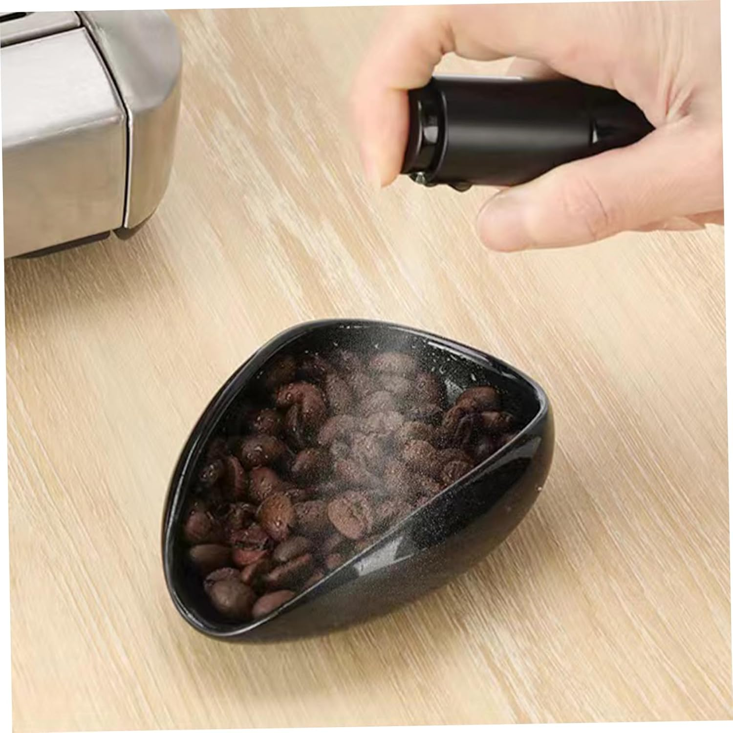 Coffee Bean Dosing Cup with Spray Bottle Ceramic Espresso Gracefully Pouring Measuring Cup for Brewing/Tea image number 5