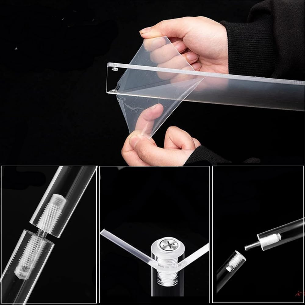 4 Tier Acrylic Riser Display Stand, 30*8 Cm Clear Acrylic Display Riser Cupcake Stand Pop Figure Display Steps for Decoration and Organiser,Perfume Makeup Dessert Display Risers Steps