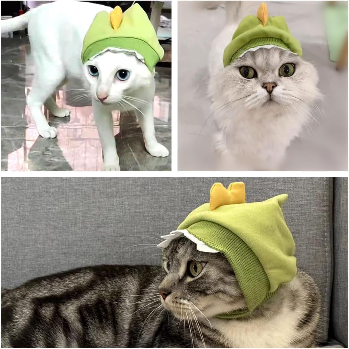 Quiet Ears for Dogs and Cats Pet Soothing Hat Dog Ear Muffs Noise Dog Hats Pet Ears Warm Dog Ear Cover Winter Hat Dogs Head Wrap for Small Dogs Cats Pets (Green, L)