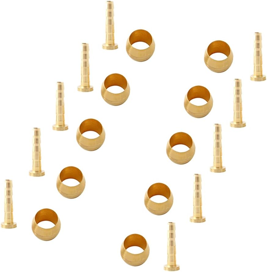 10PCS Bicycle Brake Olive and Brass Connecting Insert Kit for Shimano BH59 BH90 Bike Hydraulic Disc Brake Hose (BH59)