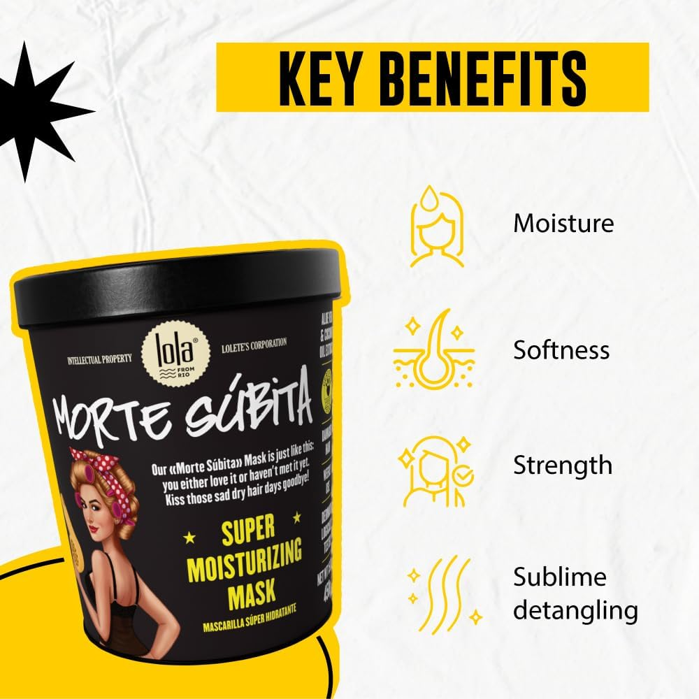 LOLA - Drop Dead Moisturizing Hair Mask 450G - Intense Hydrating Hair Mask image number 5