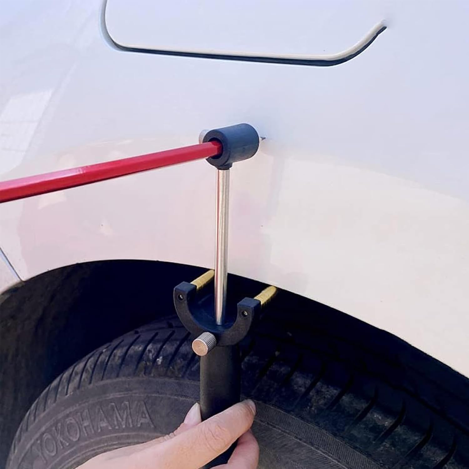 Car Wheel Eyebrow Scriber, Auto Body Line Marker Tool, Wheel Arch Parallel Scriber with Scale for Auto Sheet Metal Dent Repair (Black) image number 2