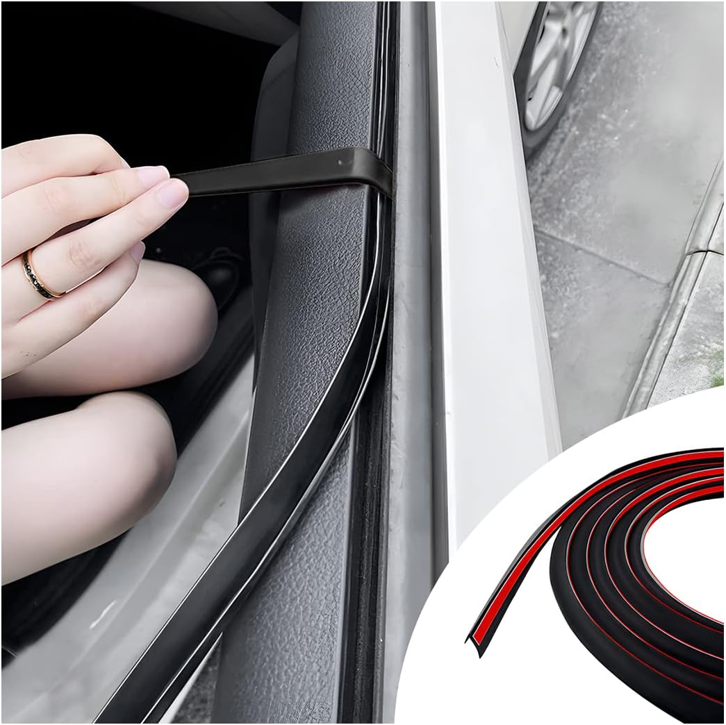AUCELI Car Window Seal Strip, Windshield Weather Strip for Car, Automotive Waterproof Soundproof V-Shape Self Adhesive Trim Cover, Universal Vehicle Rubber Weatherstrip Draft Seal Strip image number 4