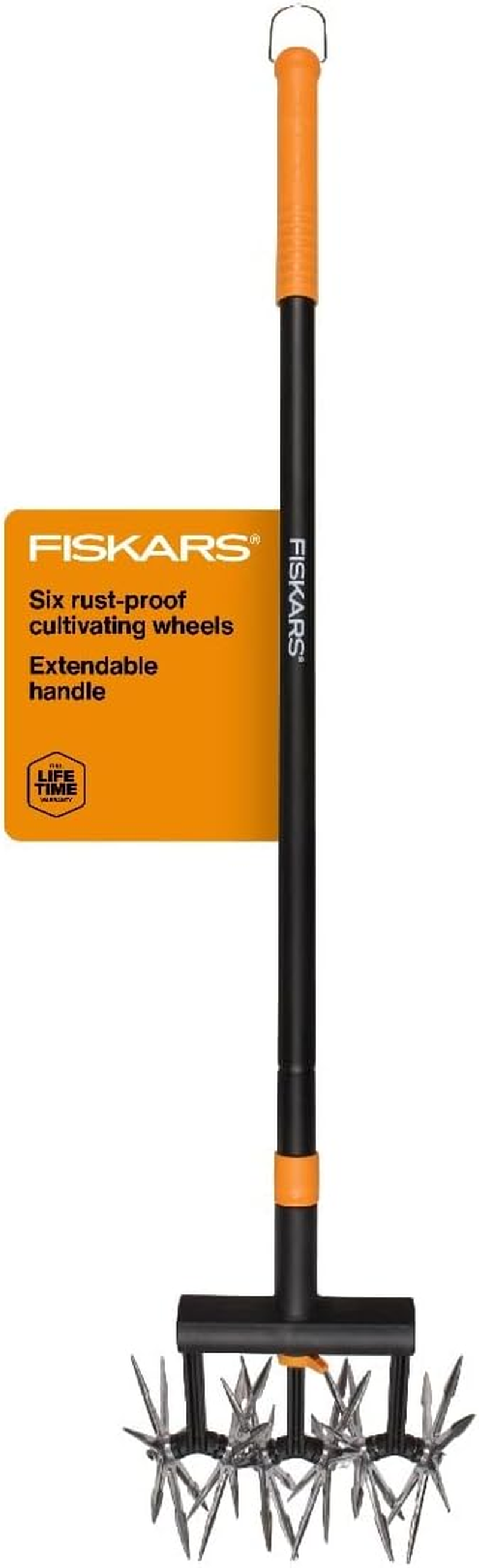 Fiskars 40 to 60-Inch Telescoping Rotary Cultivator, 16Oz image number 2