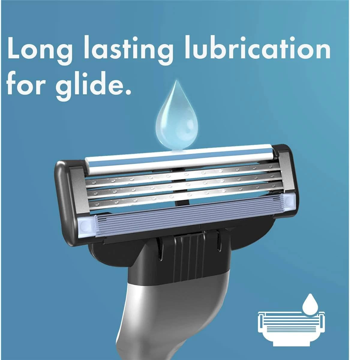 Gillette Men'S Mach3+ Manual Razor Blades Value Pack with 12 Cartridges Blade Refills image number 3