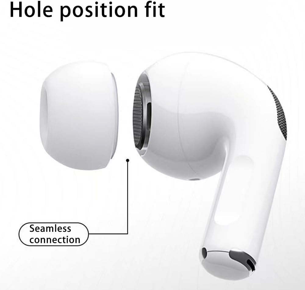 12 Pieces Replacement Ear Tips for Airpods Pro 2, 3 Size Replacement Silicone Rubber Eartips Earbuds Buds Tipsfor In-Ear Headphones Earbuds Earphones (S/M/L) (White)