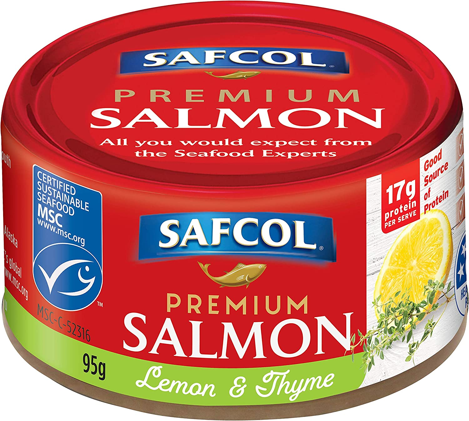 SAFCOL Premium Salmon Lemon and Thyme 95G Can X 12