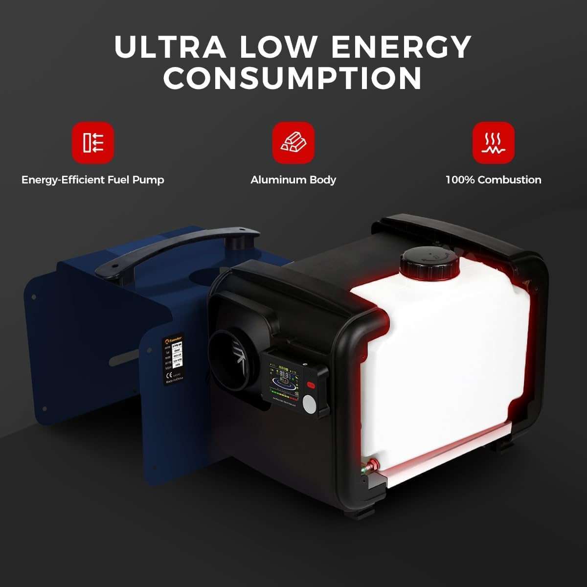 Sunster Upgrade 12V 24V 8KW Diesel Air Heater with Bluetooth APP Control Night Heater Diesel All-In-One with Remote Control &LCD Monitor for Car Trucks Boat Bus RV and Trailer Campervan Tent image number 4