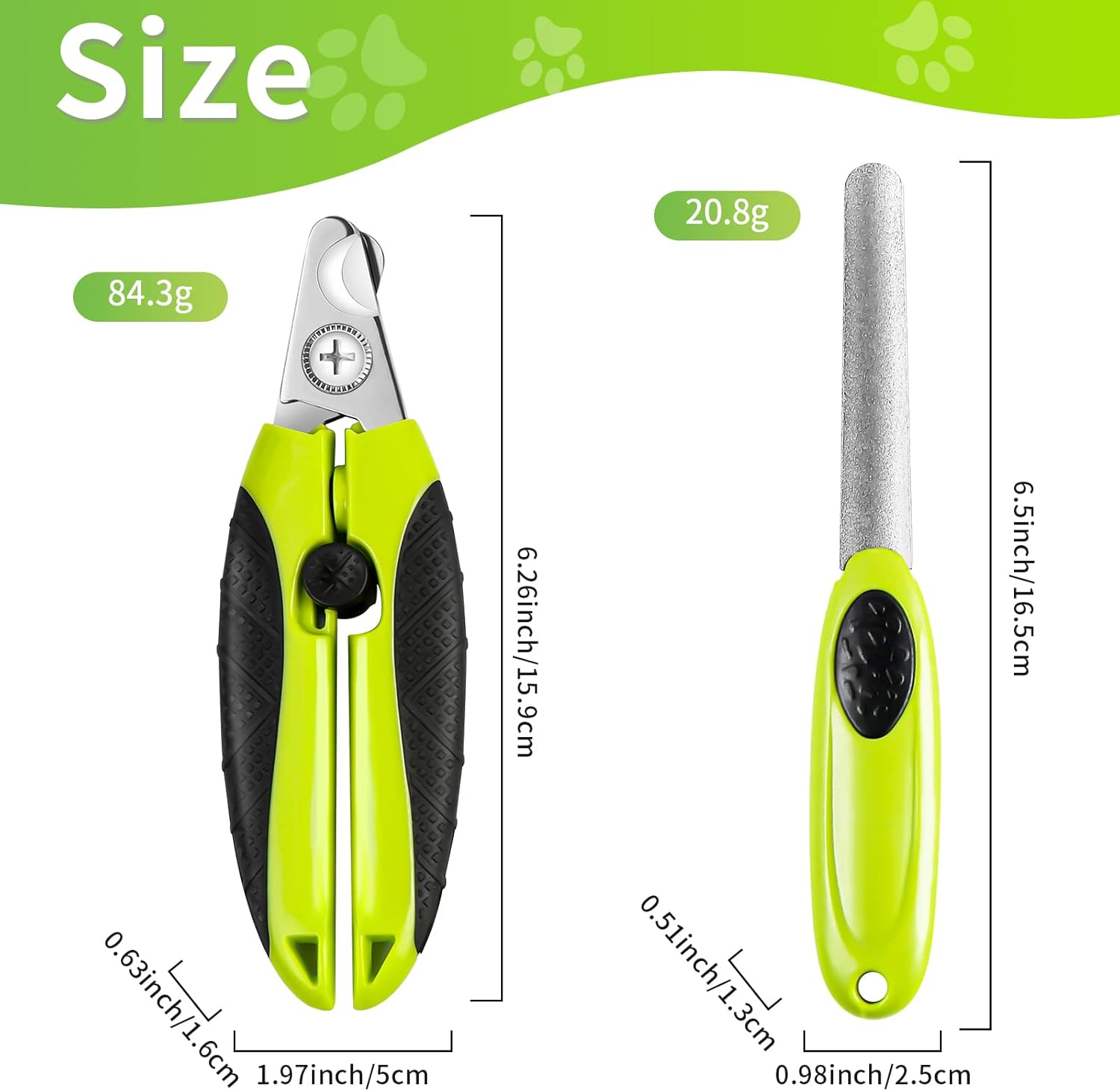 Dog Nail Clippers with Claw File, Professional Pet Nails Trimmer Grinders image number 6