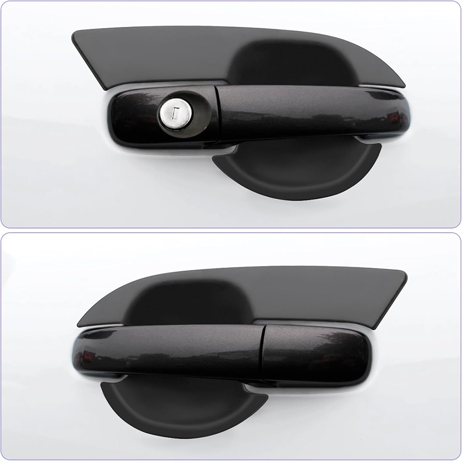 Door Handle Bowl Insert Cover for Ford Ranger PX1 PX2 PX3 2011-2022 Accessories, Car Door Handle Cup Anti-Scratch Protector Guard Trim Matte Black Exterior, 4PCS image number 6