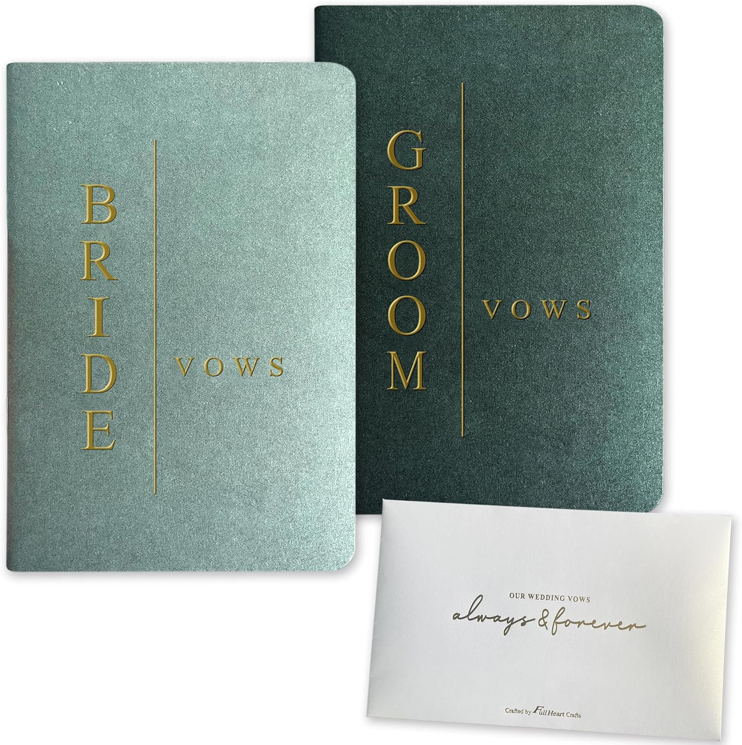 Vow Books His and Hers Wedding Vow Books Bride and Groom with Soft Touch Gold Foil Engraving Wedding Essentials(Tr-Gb-Black)