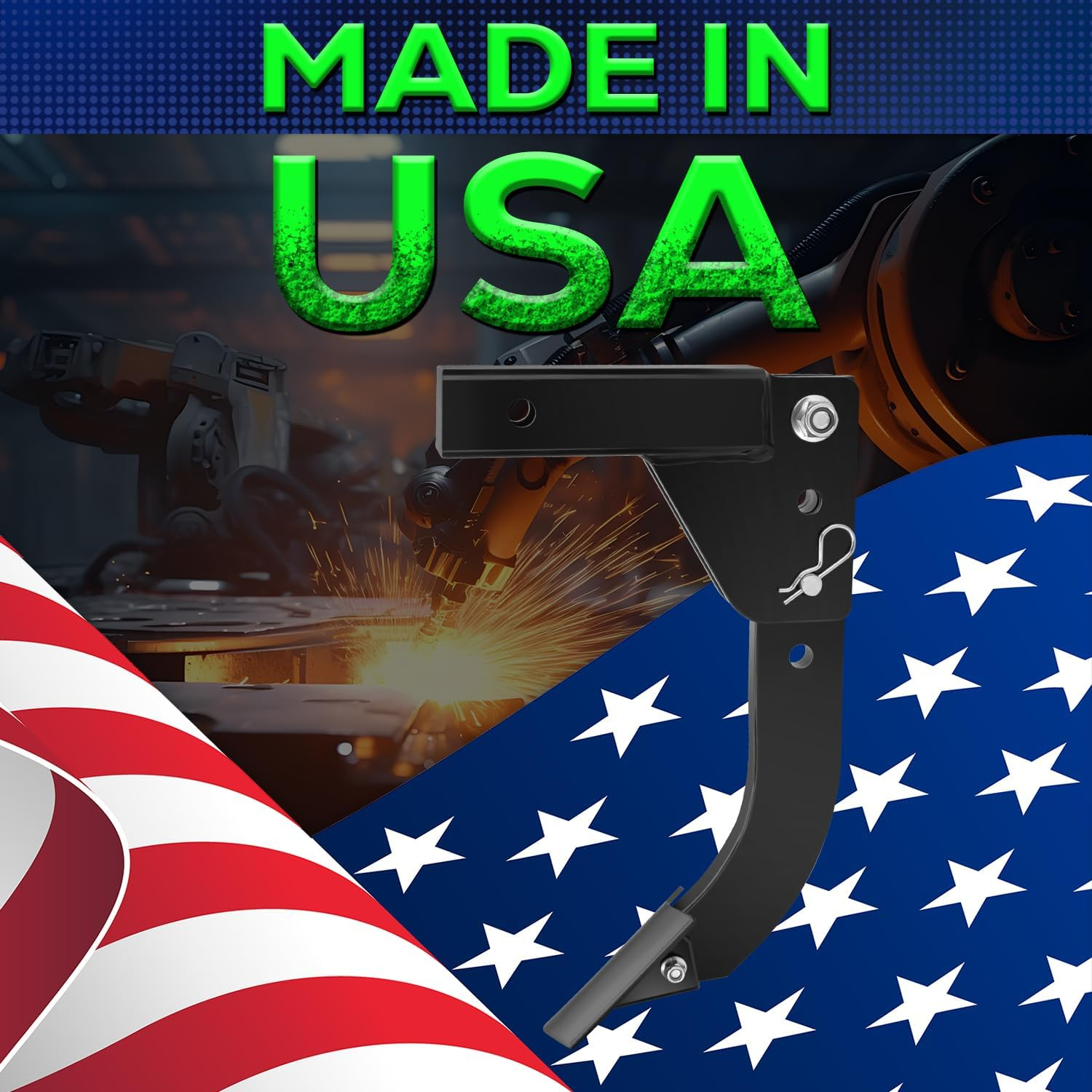 3 Point Trencher Ripper Attachment Fit 2" Receivers, Hitch Mounted Ripper for Tractor Lawn Mower ATV UTV, Adjustable Subsoiler Plow with Replacement Plough Blade in Garden Farm Bury Pipes Sow Seeds image number 3