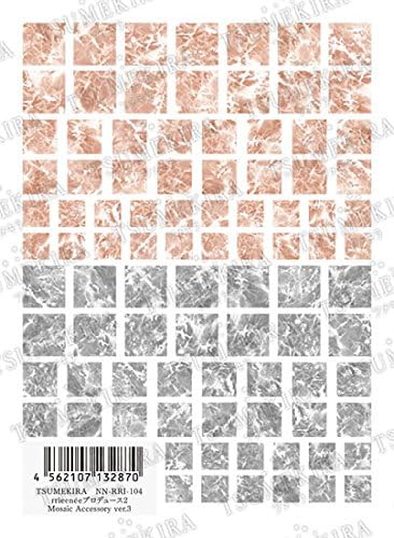 TSUMEKIRA NN-RRI-104 Nail Stickers, Produced by Rrieenee 2, Mosaic Accessory Ver.3, Multicolor, 1 Piece