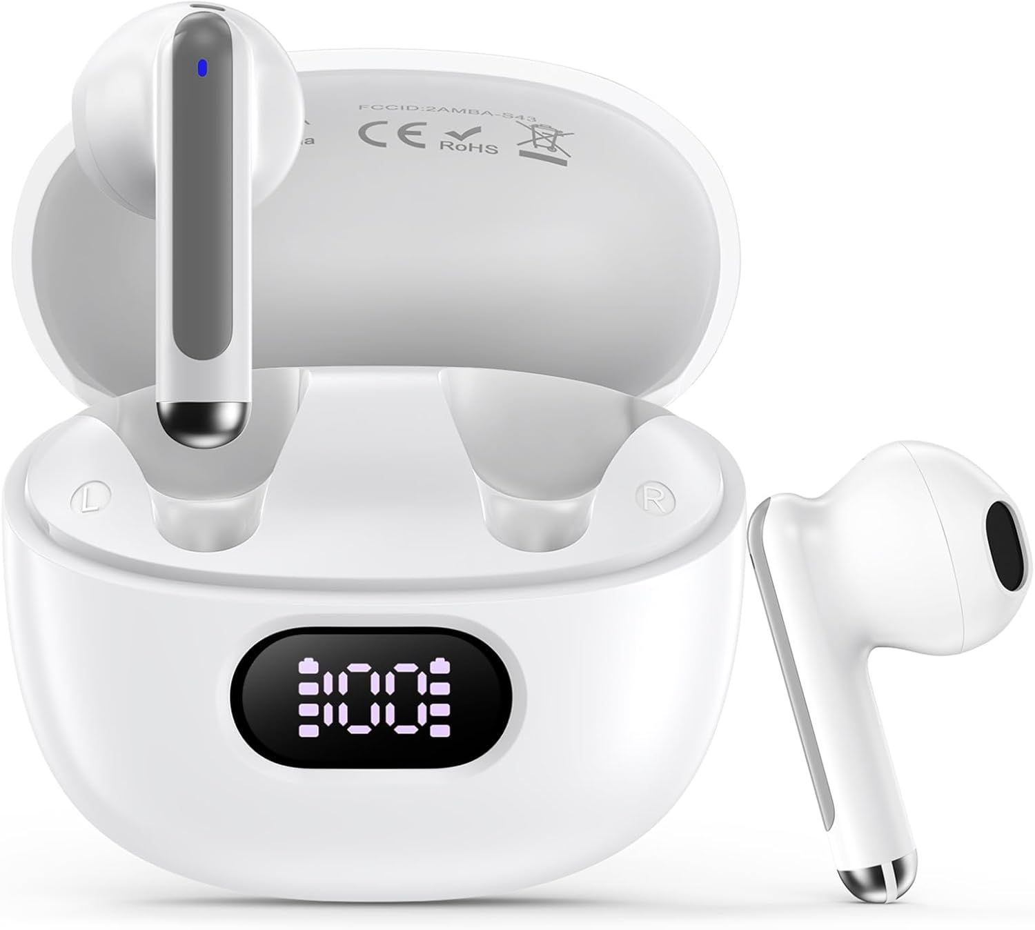 USB C Earphones Headphones Wireless Earbuds Type C Bluetooth Ear Buds for Samsung Galaxy S25 FE A36 A17 A16 A15 A35 S25 Ultra S24 S23 S22, LED Display Hifi Stereo Earphone for Iphone 17 16 Pro Max image number 5