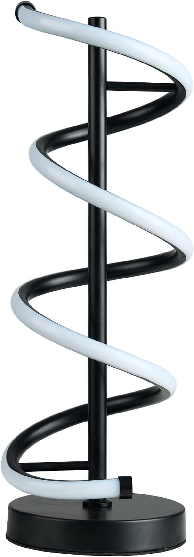 Lexi Lighting 500 Lumens 10W Cirrhi LED Table Lamp, Black Aluminium, Built-In WARMWHITE LED, Low Voltage, Lavish Spiral Design, Perfect for Bedroom or Side Table Ambient Lighting image number 6