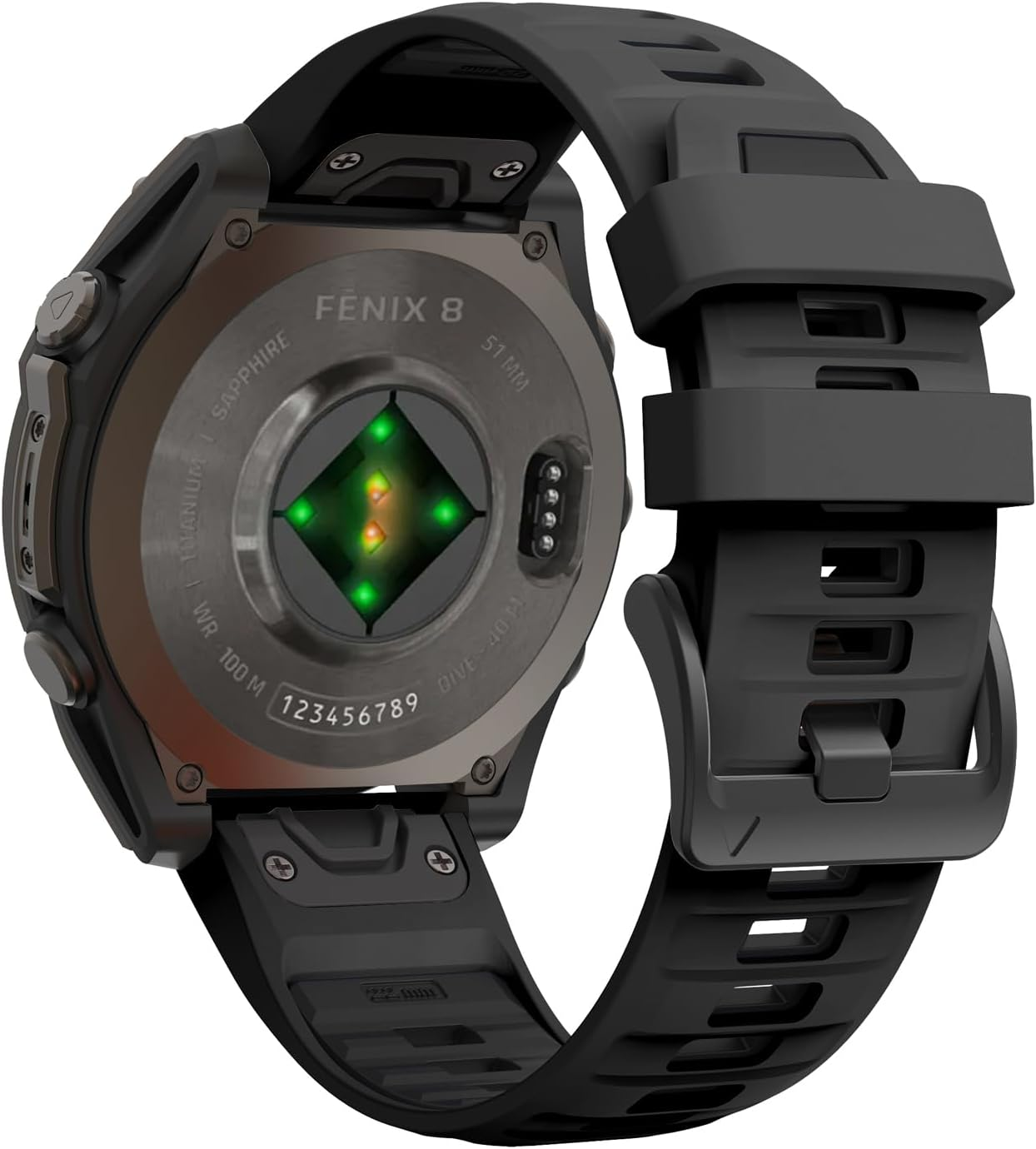 26Mm Quick Fit Silicone Watchband for Garmin Fenix 8 51Mmband, Waterproof Watch Strap Compatible with Fenix 7X/Fenix 6X/Fenix 5X/Fenix 3/Enduro/Epix Pro 51Mm