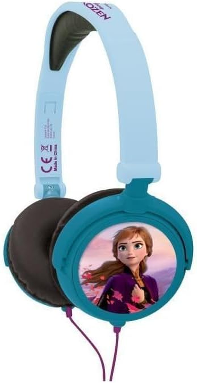 Lexibook Disney Frozen Elsa Stereo Headphones, Kid-Friendly Power, Foldable and Adjustable, Blue/Black, HP010FZ image number 3