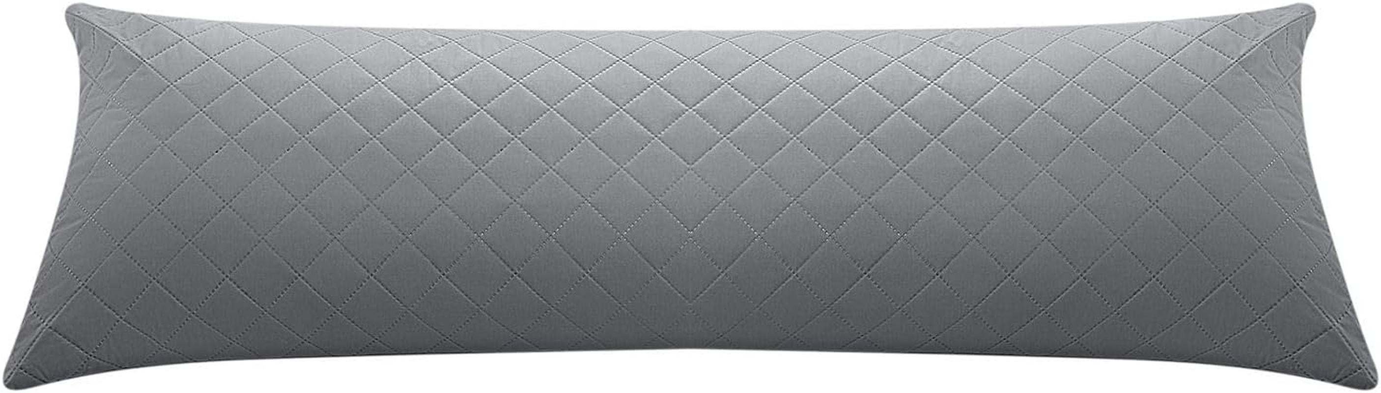 Luxdream Body Pillow Shredded Memory Foam Full Back Hip Leg Support Bed Cushion for Pregnancy Maternity Stomach Side Sleepers 137X50Cm Grey image number 5