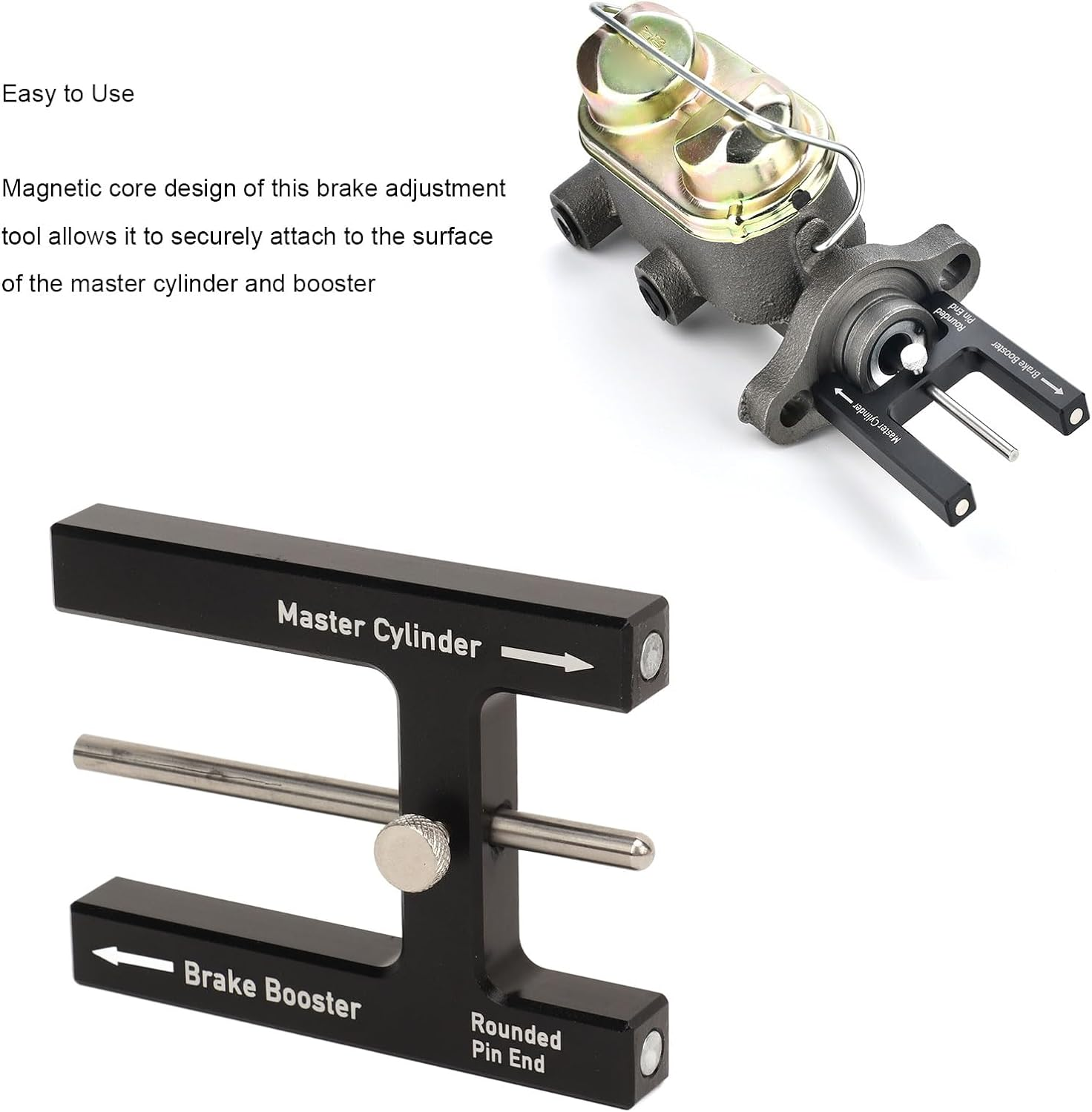 Brake Adjustment Tool, Aluminum Alloy 304 Stainless Steel, Compatible with Most Brake Boosters, Master Cylinder Length Gauge image number 5