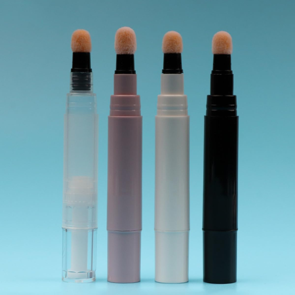 SEWACC 4Pcs 5Ml Refillable Blusher Bottles Cosmetic Tubes Pink Black White Twist Makeup Containers for Travel and Daily Use image number 3