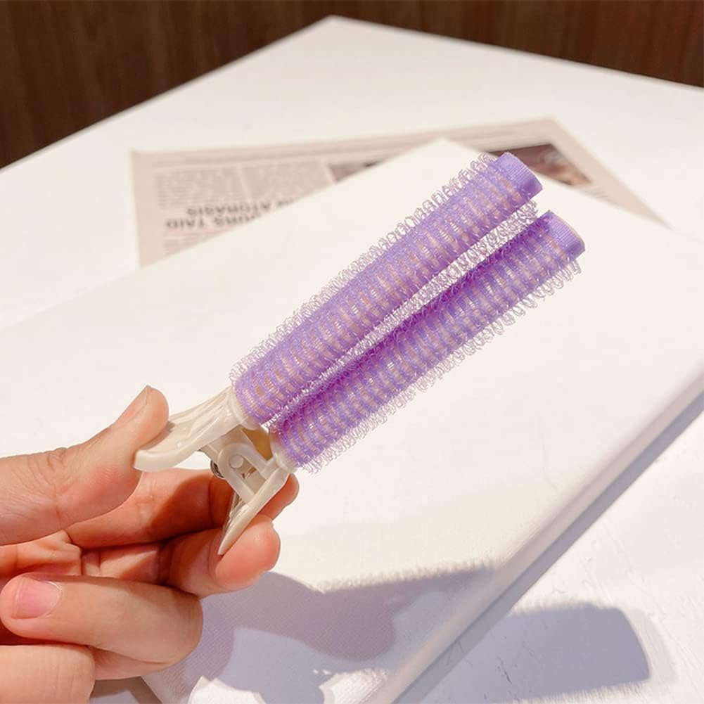 10 PACK Volumizing Hair Root Clips for Fluffy Hair Volume and Root Lift Tool - Heatless DIY Hair Curler for Long and Short Hair (Purple) - Blue image number 5