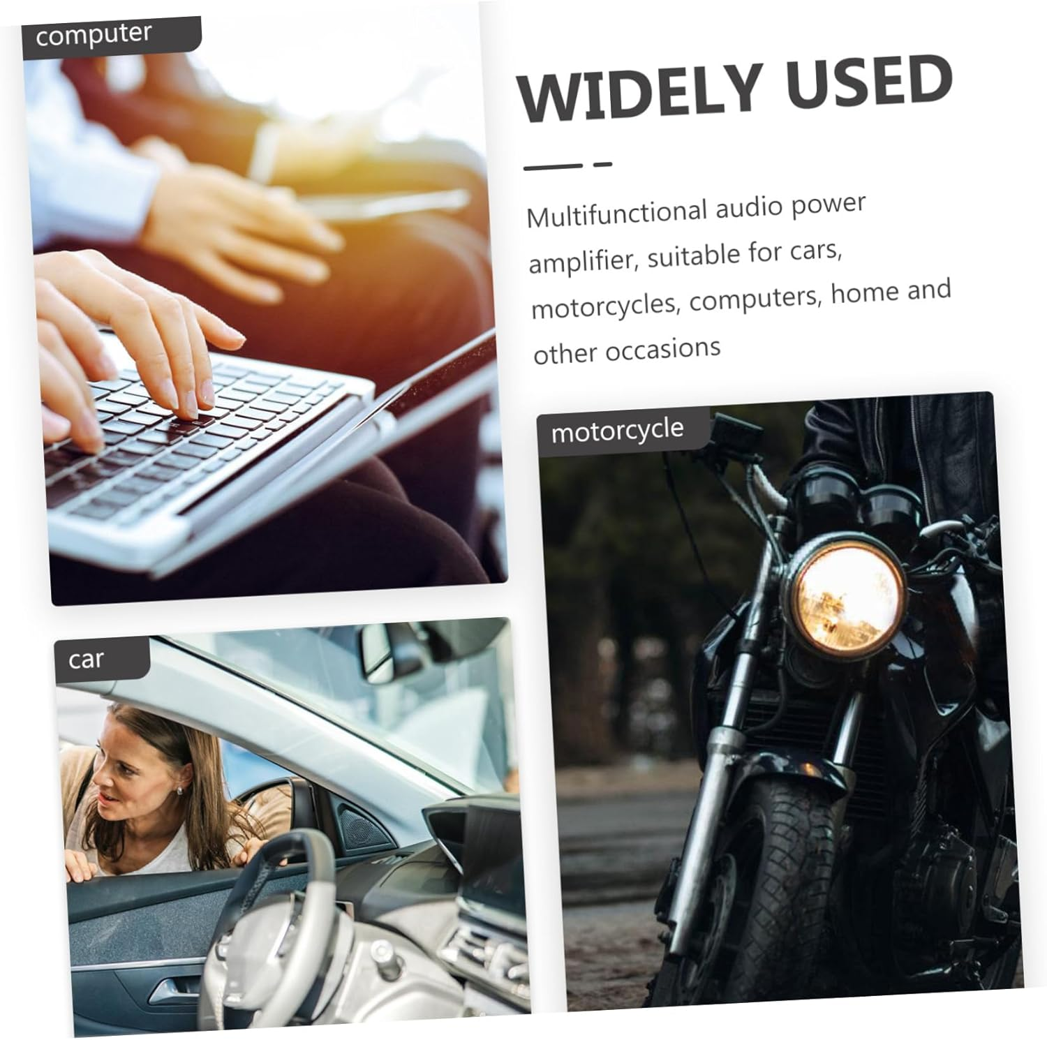 SEWOART Mini Stereo Amplifier Amplifier for Home Car and Motorcycle Audio Systems Easy Operation and Sound image number 6