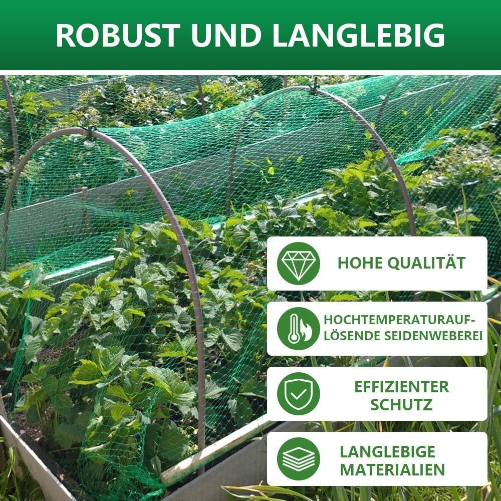 Dreamil Bird Protection Net, 2 M X 10 M, Bird Protection Net, Tight Mesh, Robust, Weather- and Uv-Resistant, Chicken Net, Garden Net, Poultry Net, Suitable for Balcony Garden Ponds, Green image number 6