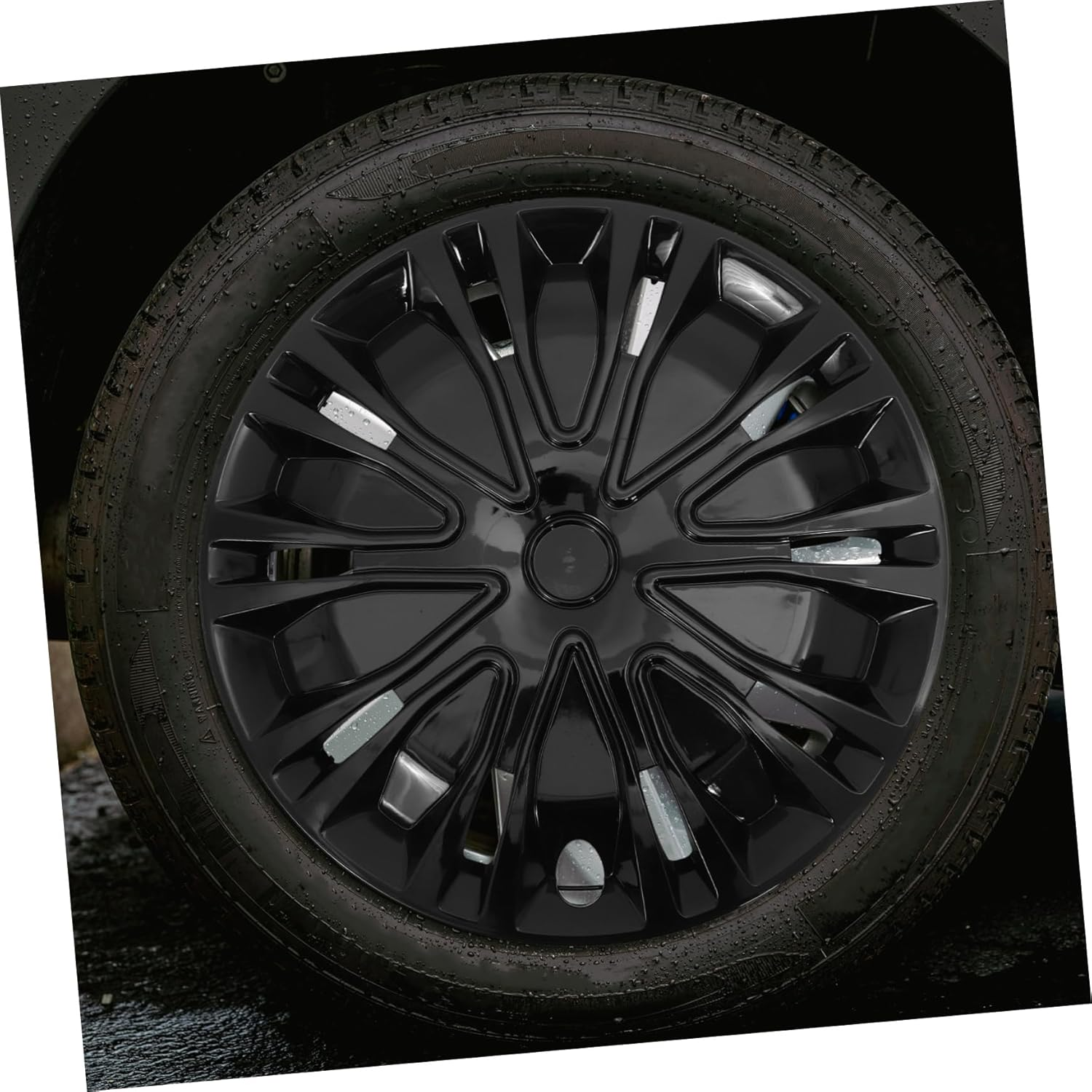 GARVALON Universal 14 Inch Wheel Hub Caps Plastic Hub Cover for Cars Sturdy Construction and Protective Shield image number 2