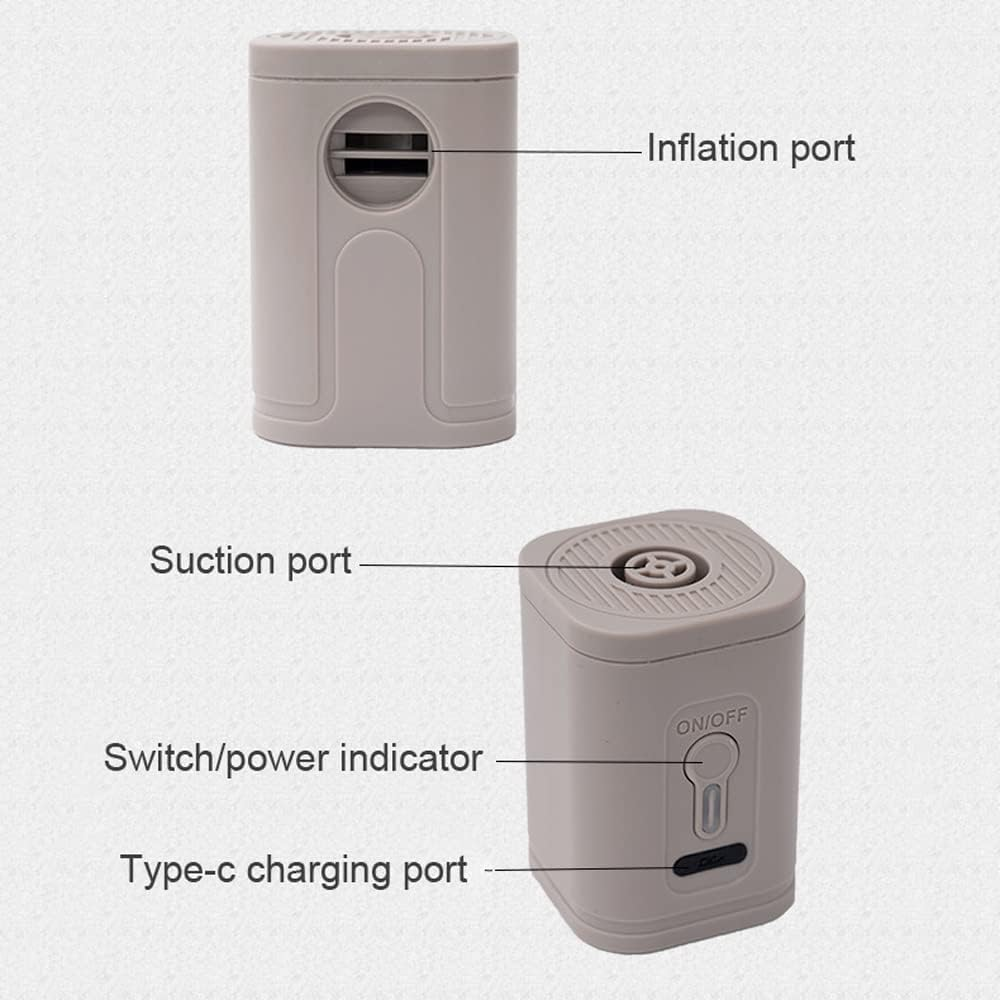 Air Pump, Portable Cordless Electric Inflator Dual-Use Outdoor Inflatable and Vacuum Pump Mattress Inflator Vacuum Pump image number 4