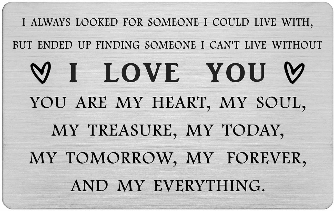 I Love You Wallet Card for Men, Soulmate Gifts Card for Him, Unique Birthday Gifts Card for Men image number 2