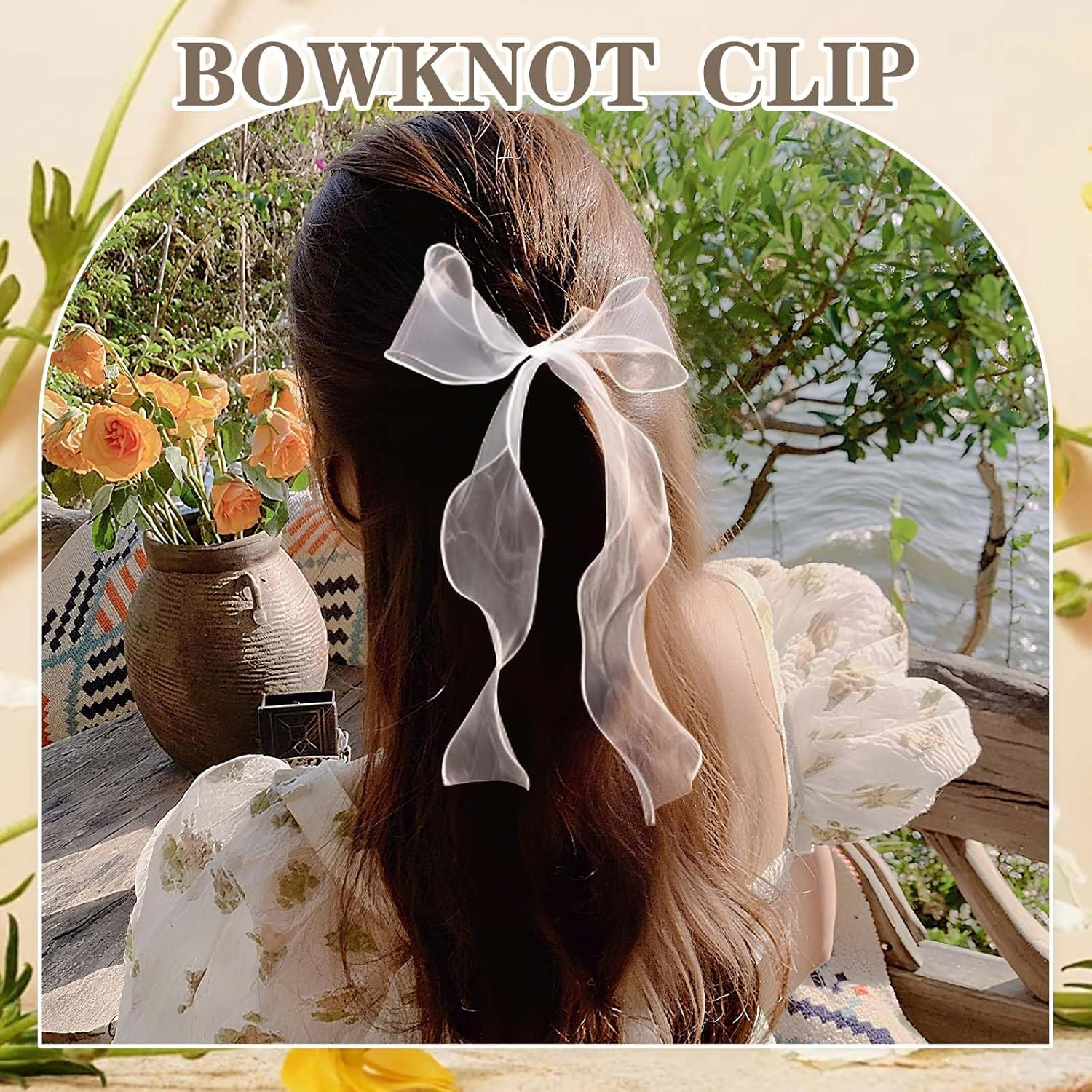 Xanthelle Veil Bride, White Tulle Hair Bow with Bow Clip, Bridal Veil for Hen Party, Wedding Veil Short for Women and Girls