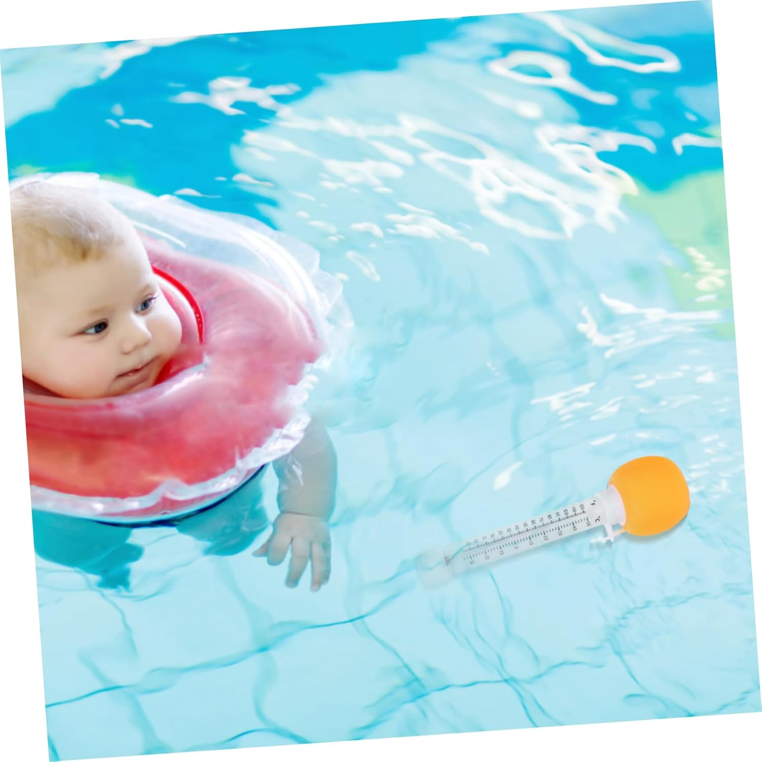 Floating Pool Thermometer Cartoon Design Easy Read Water Temperature Gauge for Spa Bath Tub Nursery Floating Temperature Indicator image number 1