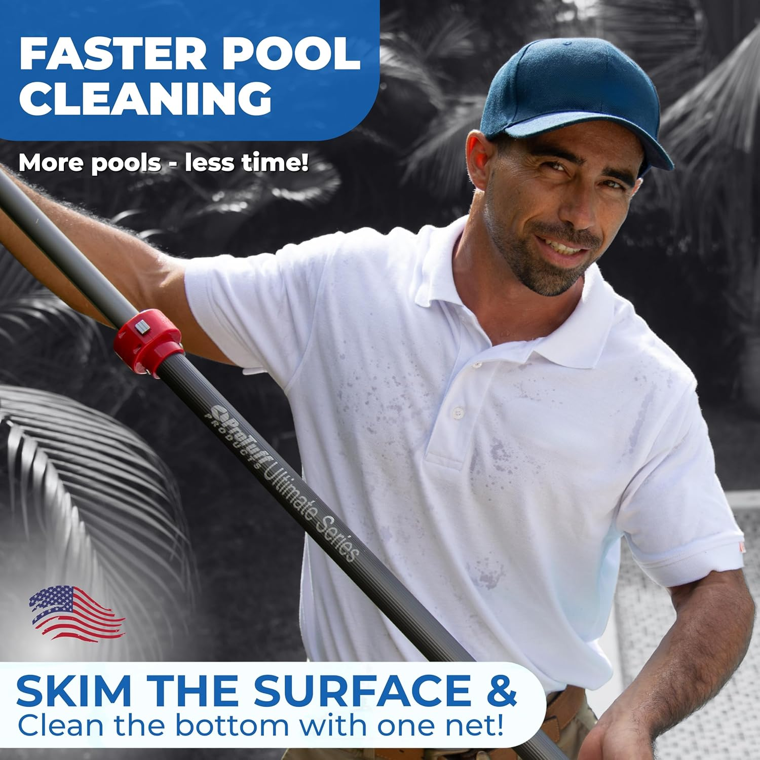 Protuff Products Pool Net Rake - 19" Professional Grade Medium Fine Mesh - Cleans Faster than Other Swimming Pool & Pond Cleaning Nets - Nearly 20 Inch image number 3