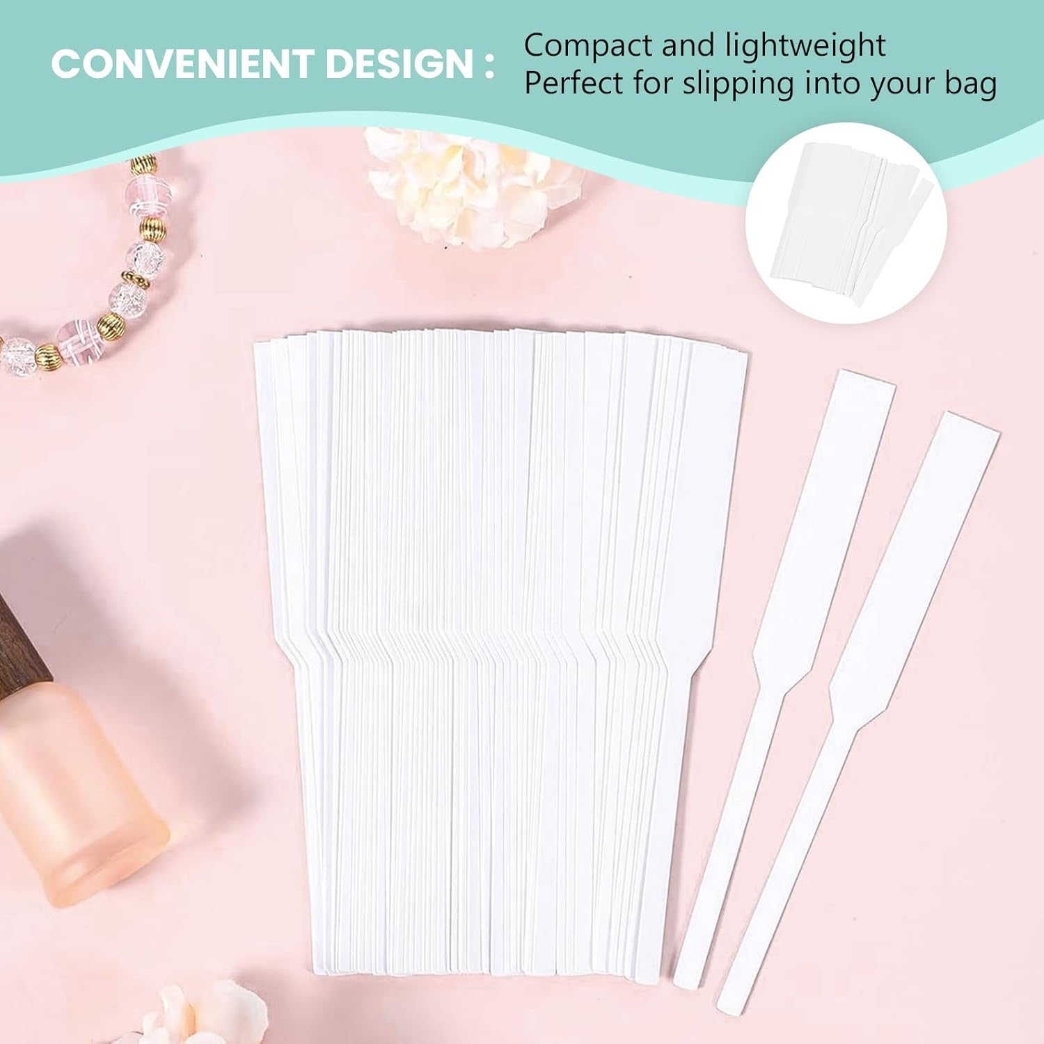 Perfume Test Strips, Fragrance Smelling Strips - Premium White Perfume Paper Strips & Perfume Blotter Cards, Disposable Aromatherapy Scent Tester Strips for Essential Oils (200) image number 1