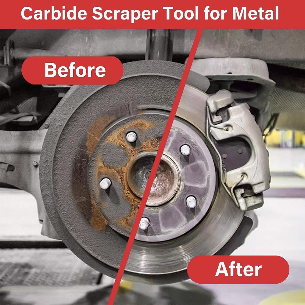2PCS Carbide Scraper, 1-1/4 Inch and 5/8 Inch Carbide Scraper Set, Gasket Scraper for Metal and Automotive, Super Gasket Scraper Tool with Tungsten Tip image number 6