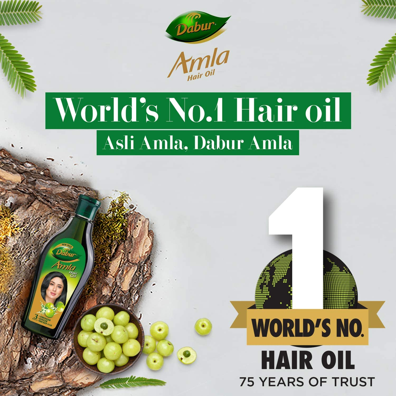 Dabur Amla Hair Oil - for Strong, Long and Thick Hair - 90Ml image number 2
