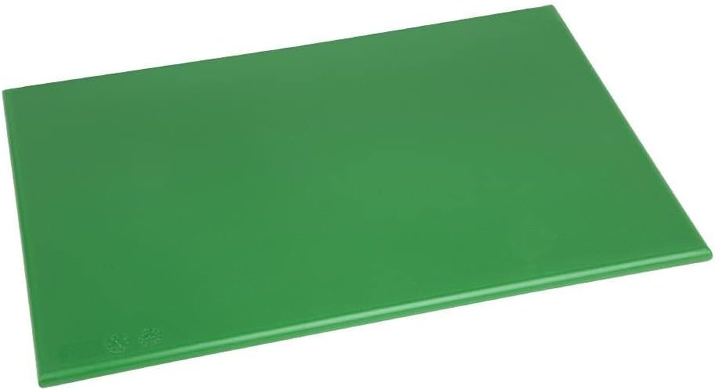Hygiplas High Density Chopping Board, Green, 450 X 300 X 12 Mm Size - 17.7"L X 11.8"W, Blue image number 2