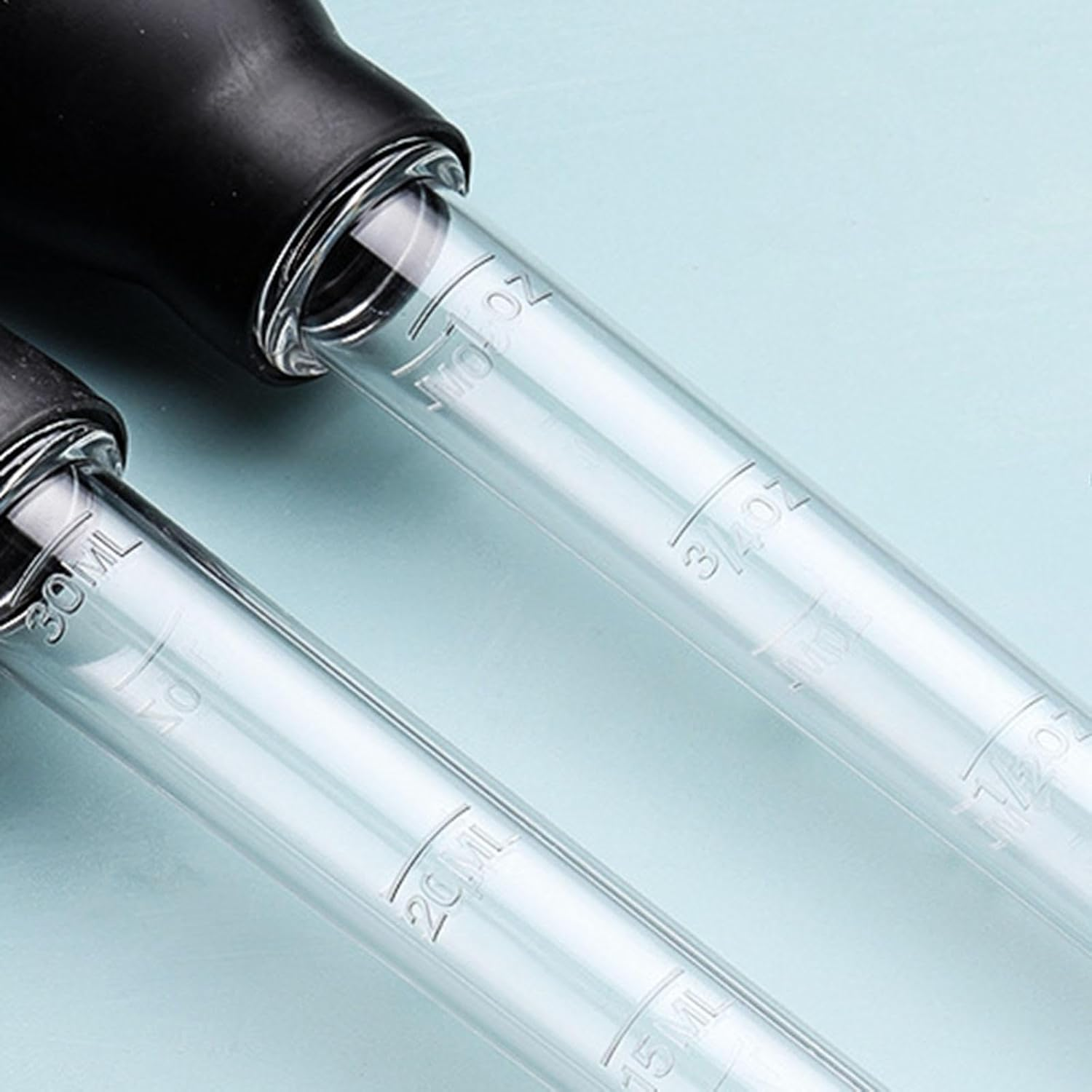 Etyldya Large Pipette with Scale Pipettes -Drops Long with Rubbers -Lamp Eye Dropper for Baking Kitchen Experiment Essential Oil image number 2