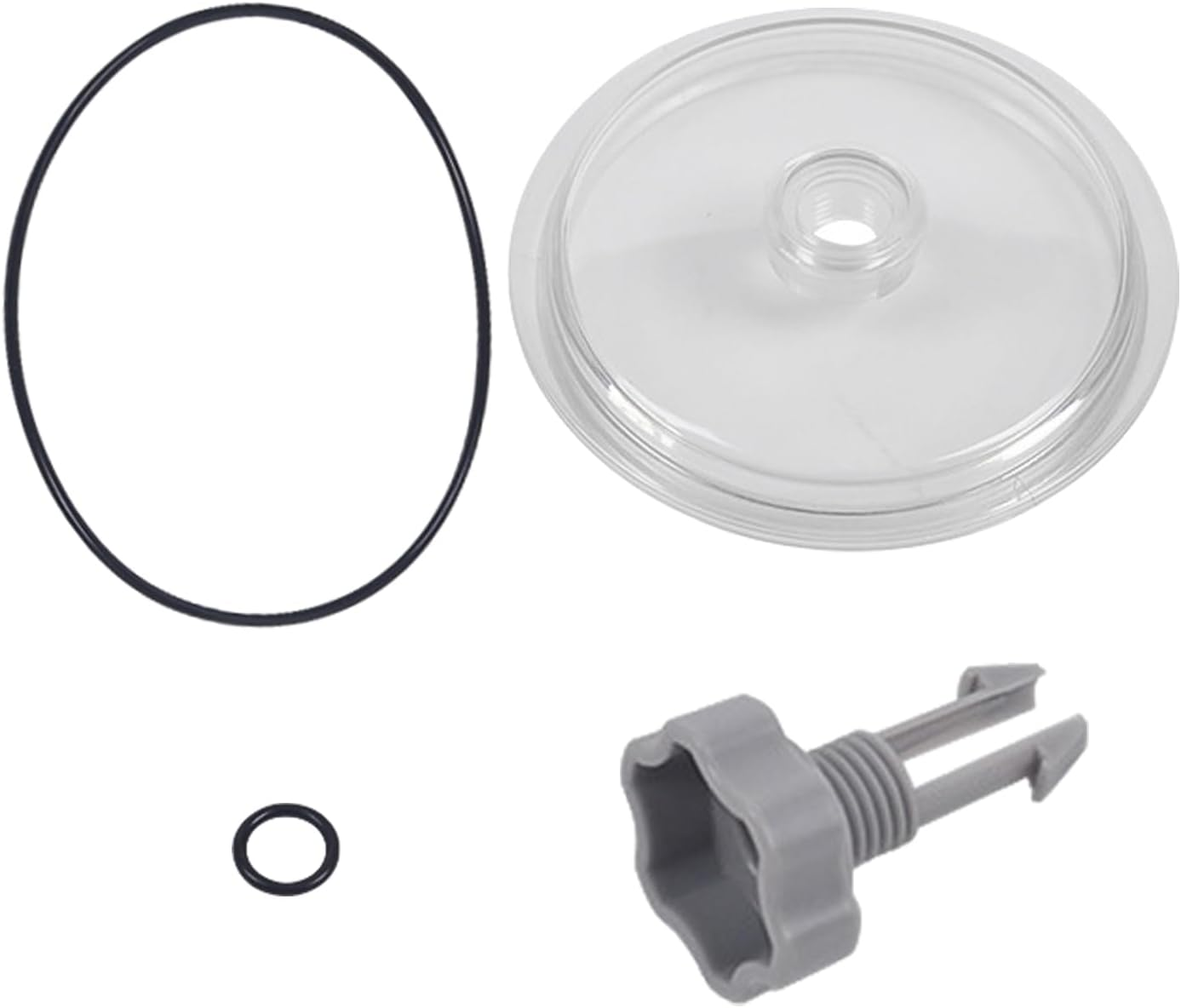 Swimming Pool Pump Trap Cover &ndash; Durable Replacement Lid with Valve and 2Pcs O Rings, Transparent Filter Container Cover for Efficient Water Circulation | Compatible with up Ground and Inground image number 3